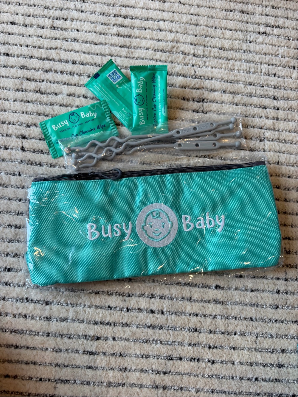 Busy Baby Travel Baby Care Pouch with Wipes and extra tethers
